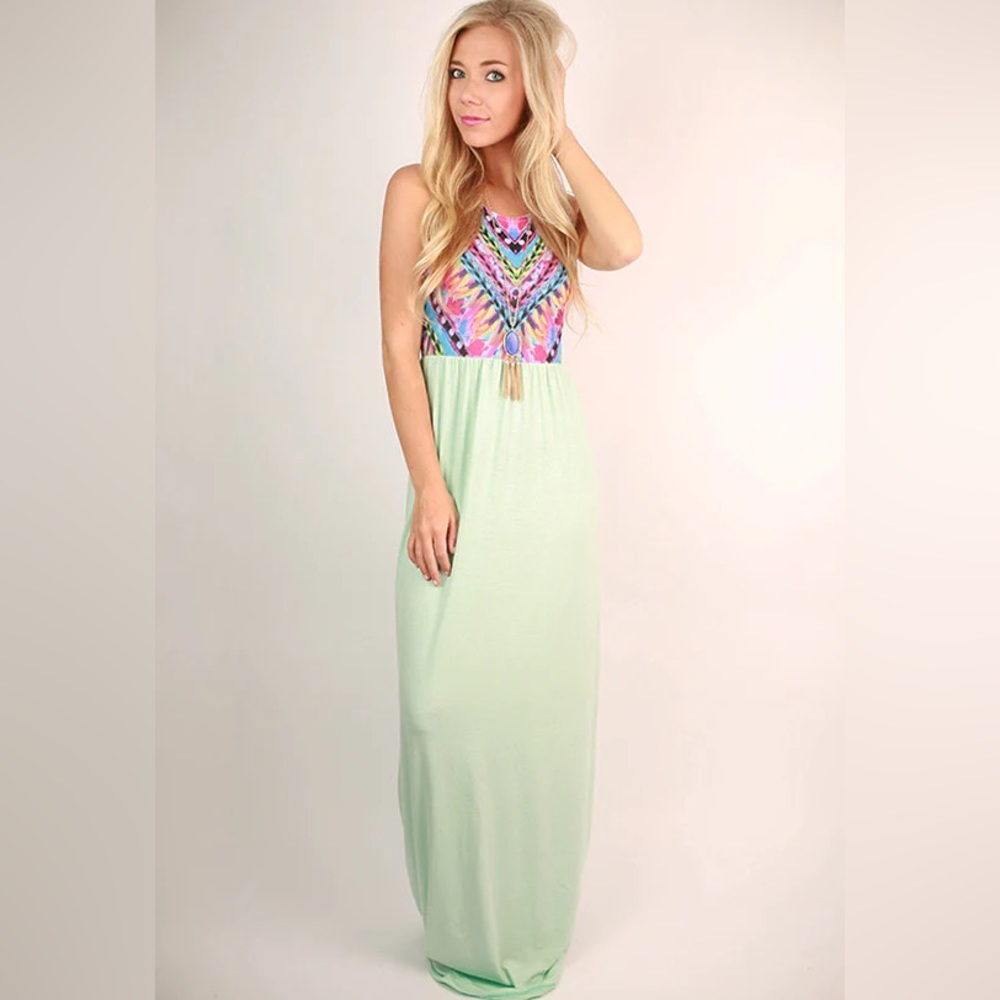Pink Lily Sipping Sangria Maxi Dress, sleeveless